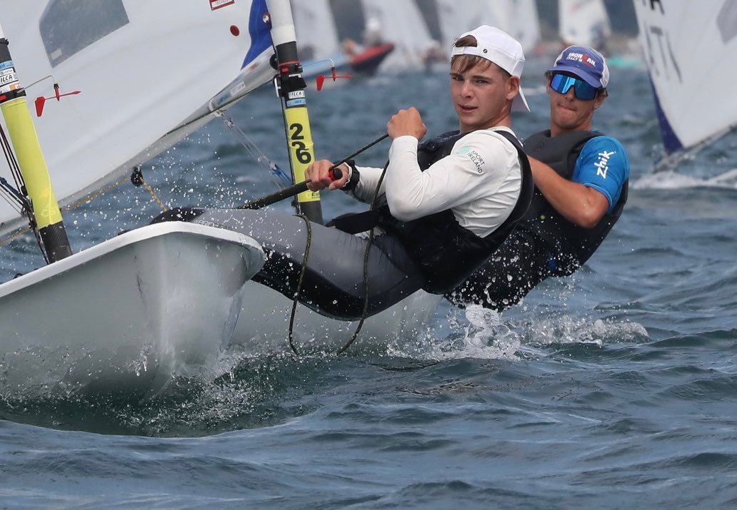 Luke Turvey, in a top 20 finish for the boys' division in the 2022 EurILCA 6 Youth European Championship. (Photo:Instagram)