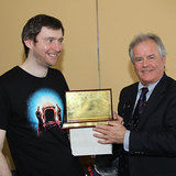 Paul McMahon is presented with the Skehan Trophy 6350.jpg