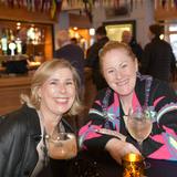 Lisa Turvey and Karen Rudd enjoying the atmosphere