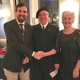 Antoin Carroll with Class Captain Ian Byrne and Martina Gannon 